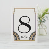 Numéro de Table 8 Posh Or Art Déco (Debout devant)