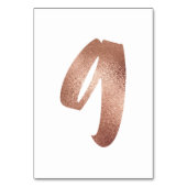 Numéro De Table 9 Numéro de tableau Blanc Métallurgique Rose Or (Par défaut)