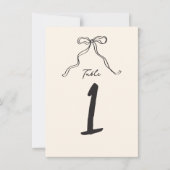 Numéro de table à arc écriture fantaisiste (Devant)