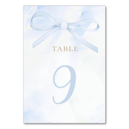 numéro de table à arc en aquarelle bleue (Par défaut)