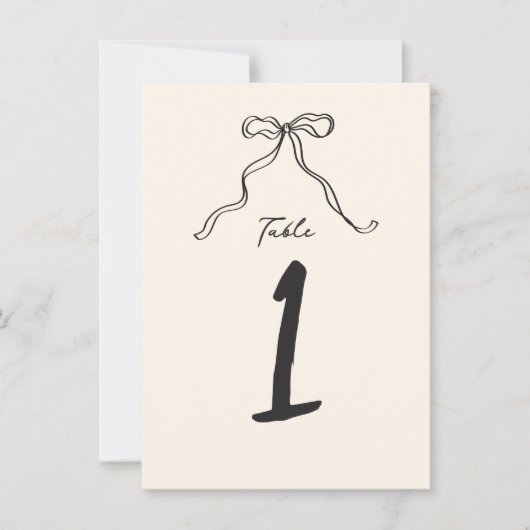 Numéro de table à arc en écriture manuscrite fanta (Devant)