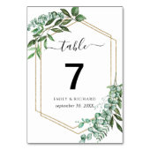 Numéro de table à cadre en eucalyptus (Par défaut)