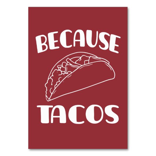 Numéro De Table À cause des Tacos (Par défaut)