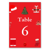 Numéro De Table A Cozy Christmas Gathering Set on Warm Red (Dos)