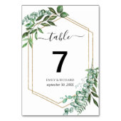 Numéro de table à encadrement d'eucalyptus (Dos)