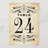 Numéro de table à flourish en parchemin rustique v (Dos)