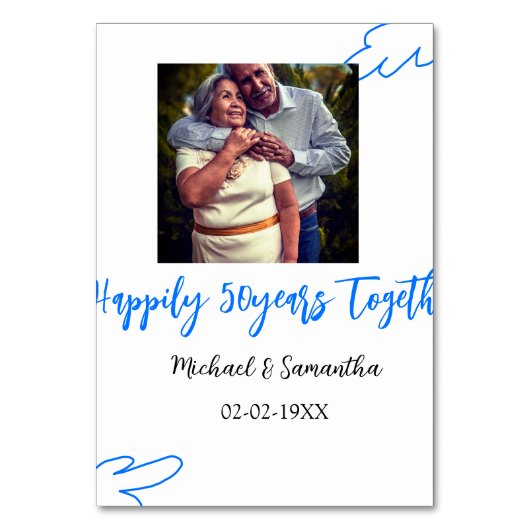 Numéro De Table à la 50e année d'anniversaire de mariage photo de (Par défaut)