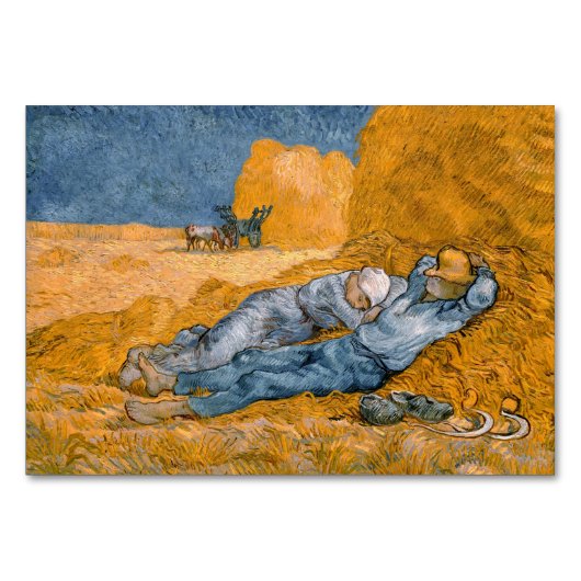 Numéro De Table A midi - Repos de travail par Vincent Van Gogh (Devant)