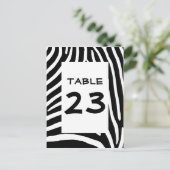 Numéro de table à motif zèbre (Debout devant)