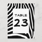 Numéro de table à motif zèbre (Devant)