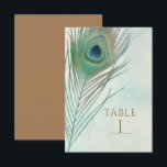 Numéro de table à motifs de plumes de paon Bohème<br><div class="desc">Numéro de table carte à motifs de plumes de paon Bohème Chic aquarelle. Recherchez les articles assortis dans ma boutique. Contactez-moi pour une commande personnalisée.</div>