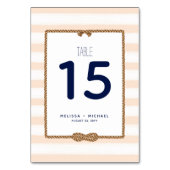 Numéro de table à nœud nautique en corail tendre ( (Par défaut)