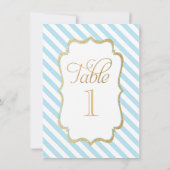 Numéro de table à rayures bleues (Dos)