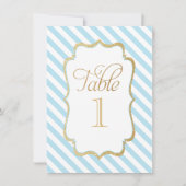 Numéro de table à rayures bleues (Devant)