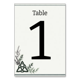 Numéro de table à tartan celtique écossais