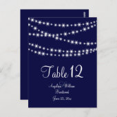 Numéro de table A Twinkle Lights (Devant / Derrière)