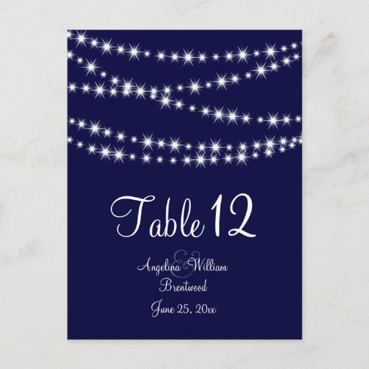 Numéro de table A Twinkle Lights (Devant)