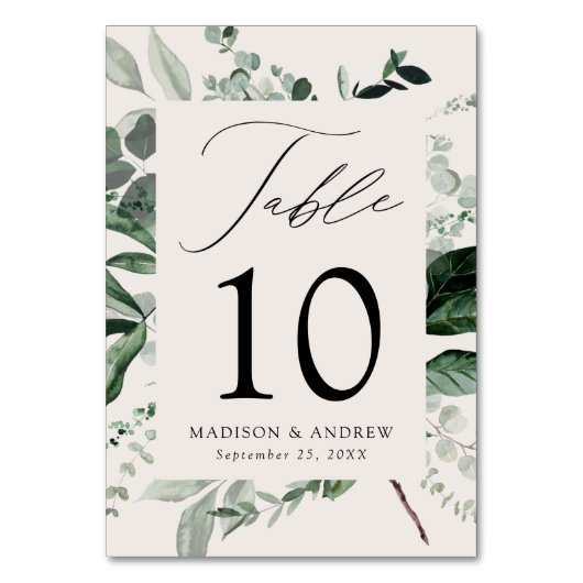 Numéro De Table Abby Greenery (Par défaut)