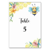 Numéro De Table Abeille de miel (Dos)