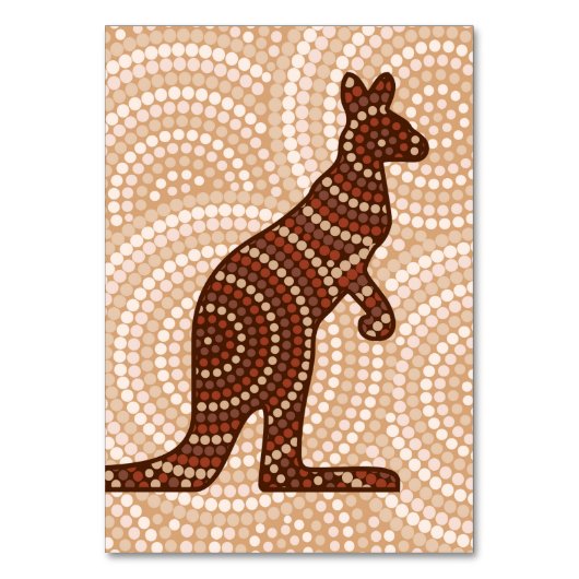 Numéro De Table Aboriginal kangaroo dot painting (Par défaut)