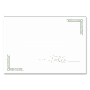 Numéro De Table Accents géométriques de menthe sereine