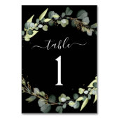 Numéro De Table Accueil Mariage Eucalyptus Verdure Succulent (Par défaut)