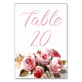 Numéro De Table Accueil mariage rose Rose antique (Dos)