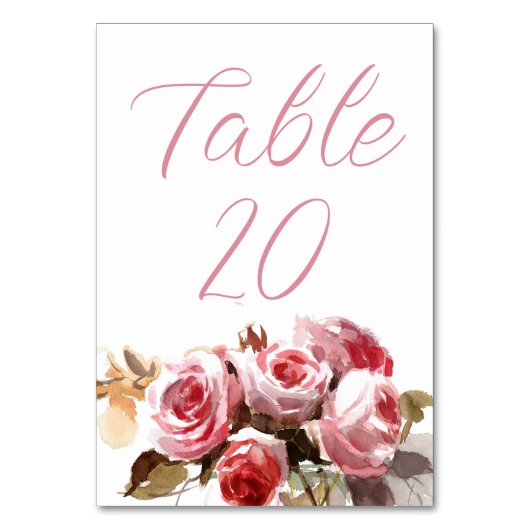 Numéro De Table Accueil mariage rose Rose antique (Par défaut)