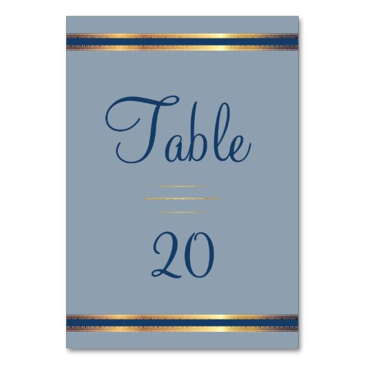Numéro De Table Accueil Sud Charme Dusty Bleu (Dos)