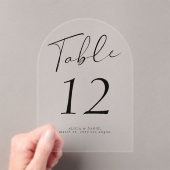 Numéro de table acrylique mariage de script noir m (In situ (ordinateur de poche))