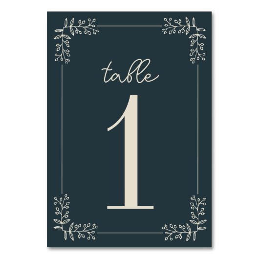 Numéro De Table Adelaide Frame | Couleurs courbes | Invitation de  (Dos)