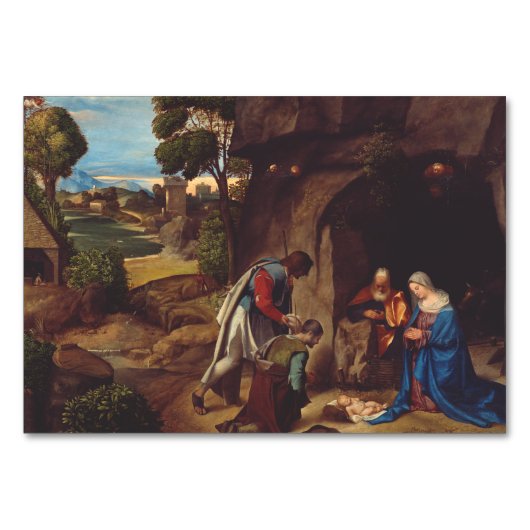 Numéro De Table Adoration des bergers par Giorgione (Devant)