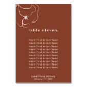 Numéro De Table Affectation de table en terre cuite (Dos)