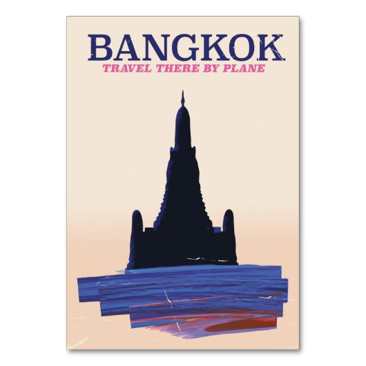 Numéro De Table Affiche de voyage Bangkok Wat Poh (Par défaut)