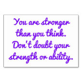 Numéro De Table Affirmation du fournisseur de soins (Devant)