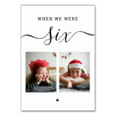 Numéro De Table Âge et photo. Mariage de script noir et blanc (Par défaut)