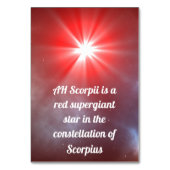 Numéro De Table AH Scorpii (Dos)