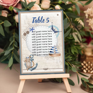 Numéro De Table Ahoy C'est un garçon Aventure nautique attend
