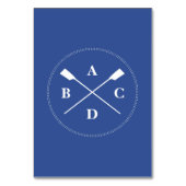 Numéro De Table Aiguille traversée monogramme bleu (Dos)
