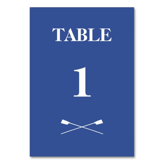 Numéro De Table Aiguille traversée monogramme bleu (Par défaut)