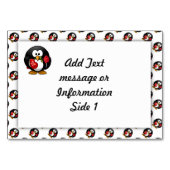 Numéro De Table Aimer Pingouin Frappé Avec Cadeaux Valentine (Devant)