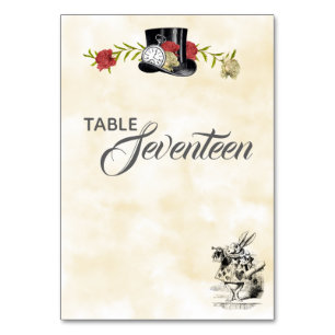 Numéro de table Alice au pays des merveilles