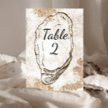 Numéro De Table Ambiance minimaliste moderne Oyster Beach Mariage<br><div class="desc">De beaux numéros de table pour votre mariage à la plage ou votre rôti d'huîtres ! Les touches d'aquarelle donnent une élégance de plage classe. Trouvez les articles correspondants dans ma boutique.</div>