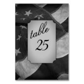 Numéro De Table American Flag Black and White Table Number (Dos)