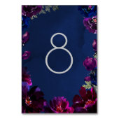 Numéro De Table Amethyst Sapphire Navy Jewel Tone Mariage Flottant (Dos)