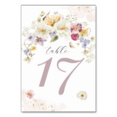 Numéro De Table Amour en fleur Fleur sauvage Fête des mariées rust (Dos)