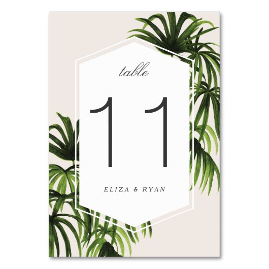 Numéro De Table Amour tropical / N° de tableau (Par défaut)