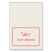 Numéro De Table Amusant Rétro manuscrit Funky Place (Par défaut)