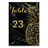 Numéro De Table Ananas géométrique en or moderne design mariage (Par défaut)