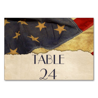 Numéro De Table Ancien Mariage Vintage patriotique